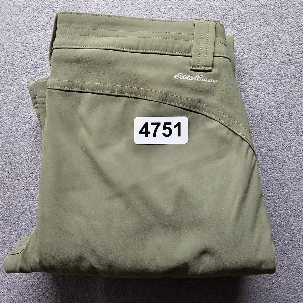 Eddie Bauer First Ascent Guide Pants Womens 2 Olive Green Fleece Lined Hiking